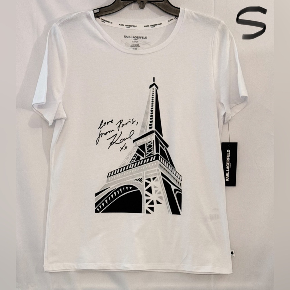 Karl Lagerfeld Black and White Paris Tee